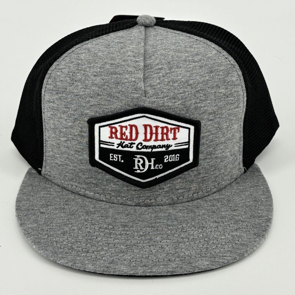 Red Dirt Hat Co Black & Heather Gray 5 Panel Diamond Sign Snapback Hat